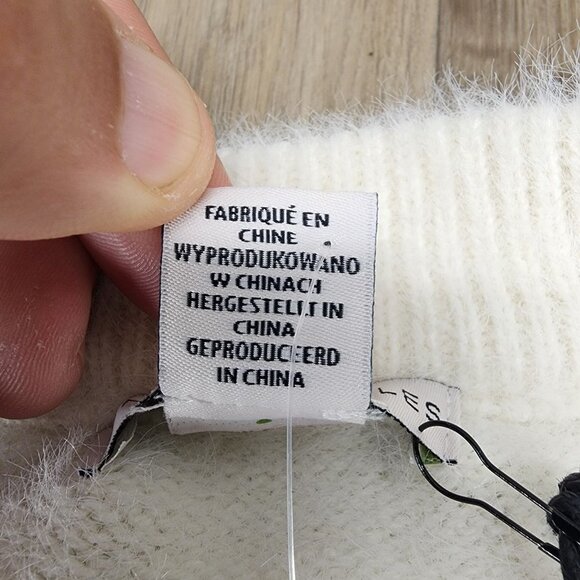 Sincerely Jules Women's Size Small Ivory Eyelash Knit Cardigan with Tank 2pc Set - Picture 3 of 13